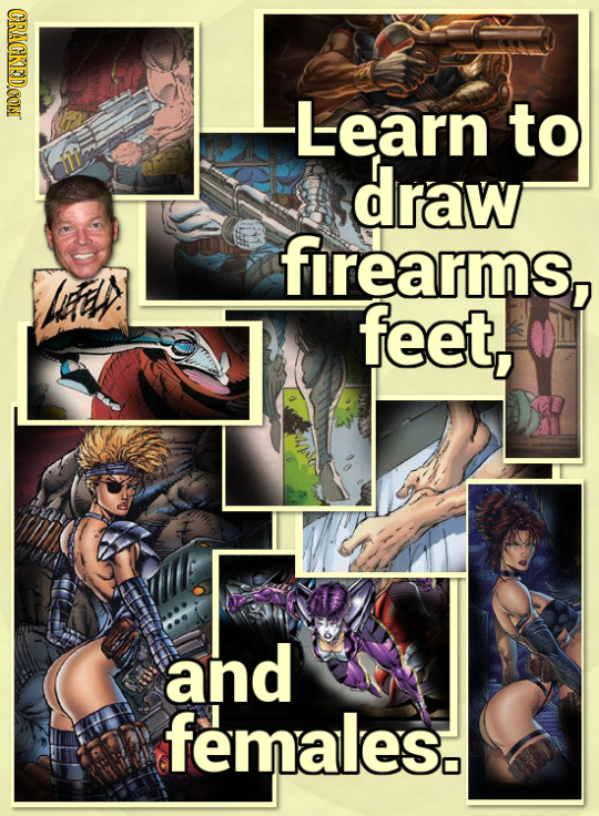 CRACKEDCON Learn to draw firearms, feet, and females.