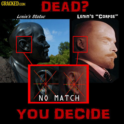 DEAD? Lenin's Statue LEniN's CORPSE NO MATCH YOU DECIDE