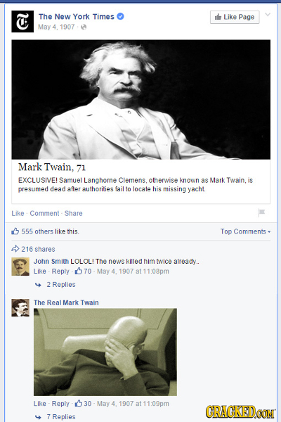 32 Moments In History (As Covered By the Modern Media)