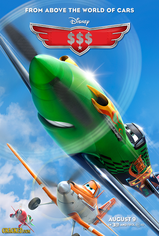 FROM ABOVE THE WORLD OF CARS Disney $$$ AUCUST 9 IN 3DANDREALD3D