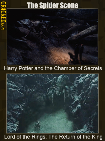 CRACKED.COM The spider Scene Harry Potter and the Chamber of Secrets Lord of the Rings: The Return of the King