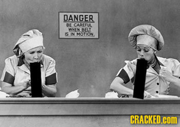 DANGER BE CAREFUL WHEN BELT IS IN MOTION CRACKED.cOM