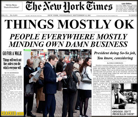 The New Jork Cimes Late taRlem WA the News THaris to Prin ot. cL N sttve NEESY YOR. WEDNESDAY SPTESIK 12 et CEN'TS THINGS MOSTLY OK PEOPLE EVERYWHERE