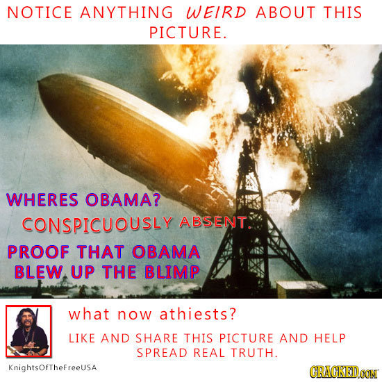 NOTICE ANYTHING WEIRD ABOUT THIS PICTURE. WHERES OBAMA? CONSPICUOUSLY ABSENT. PROOF THAT OBAMA BLEW UP THE BLIMP what now athiests? LIKE AND SHARE THI