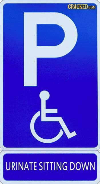 L URINATE SITTING DOWN