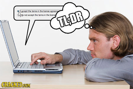 acceot the terms i the Icente ot acceot theterme ic the loenee TLDR Oo. CRACKED ConT
