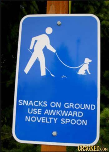 SNACKS ON GROUND USE AWKWARD NOVELTY SPOON