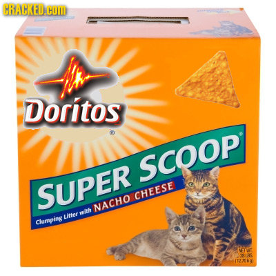 CRACKED.COD Doritos SCOOP SUPER CHEESE NACHO with Litter Clumping NETWT RIRS (1270k91