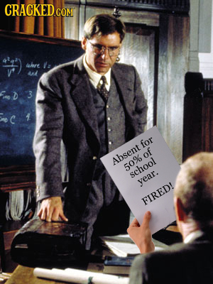 CRACKEDCO COM 4hre : -A 3 4 for of Absent 50% school year. FIRED!