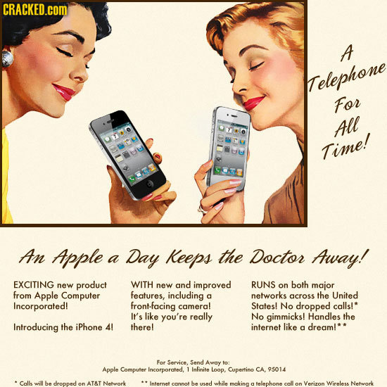 CRACKED.COM A Telephone For All Time! An Apple Day Keeps the Doctor a Away! EXCITING new product WITH new and improved RUNS on both major from Apple C