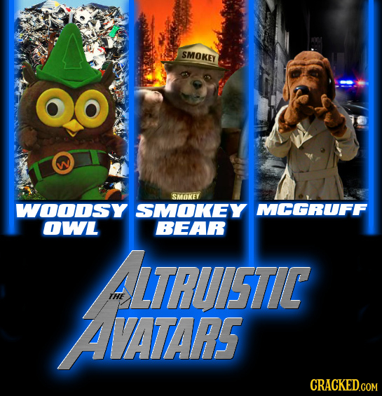 SMOKEY SMOKEY WODDSY SMOKEY MCGRUFF OWL BEAR ALTAUSTI Z ATARS THE CRACKED.COM
