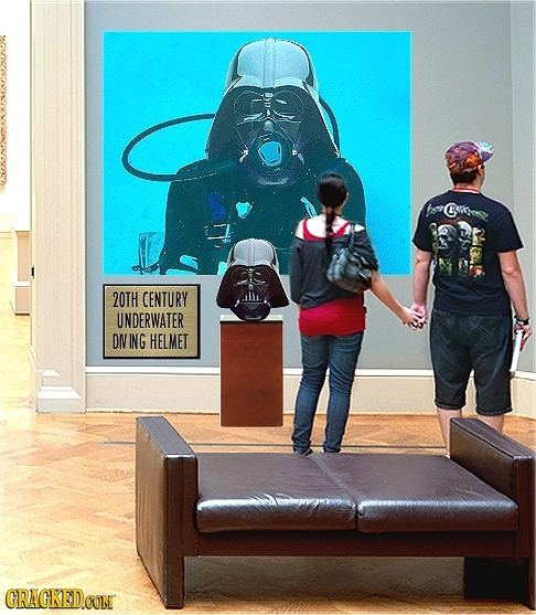 GNE 20TH CENTURY UNDERWATER DN ING HELMET CRACKEDCONT