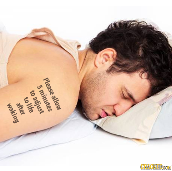 Please 5 minutes to to adjust allow waking after life GRAGKEDAON