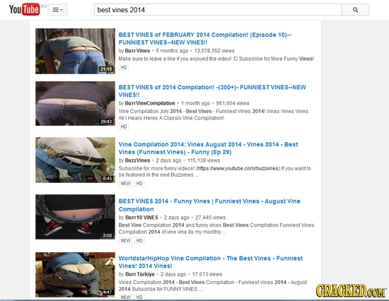 You Tube best vines 2014 BEST VINES of FEBRUARY 2014 Compilation! (Episode 10)- FUNNIES VINES--NEW VINESI! by Butt Vines months aco 13578352 pwe Make