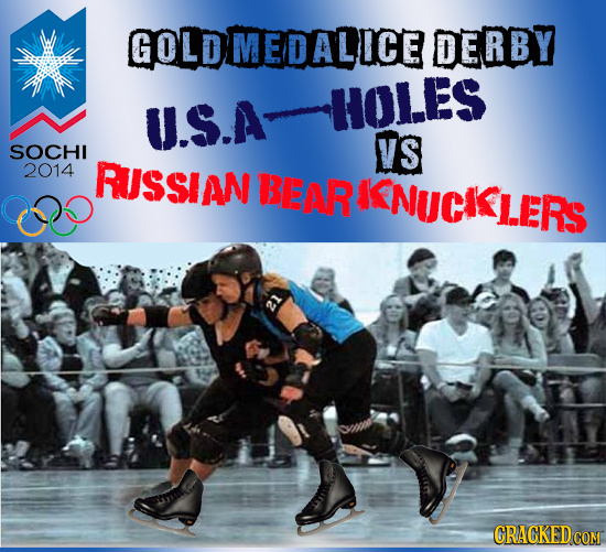 GOLDMEDALICE IAHI DERBY HOLES U.S.A VS SOCHI 2014 RJSSIAN BEARINUCIIERS CRACKED COM