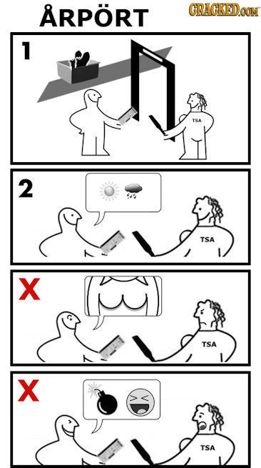 ARPORT CRAGKEDo 1 TSA 2 TSA X TSA X TSA