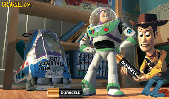 CRACKED COM w A BUZZ LIGHTYE DURACEL SPRAIE DURACELL