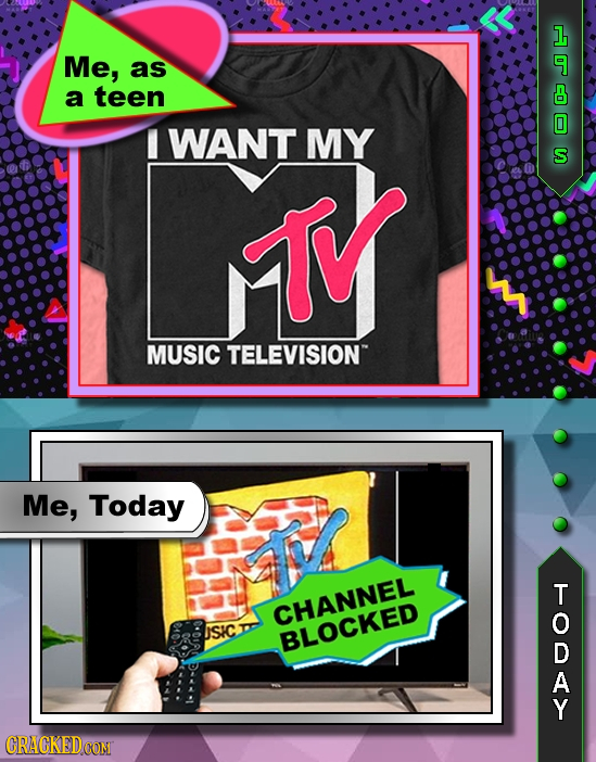 Me, as a teen WANT MY 1 UD D MUSIC TELEVISION Me, Today AV CHANNEL ISIC BLOCKED CRACKED COM