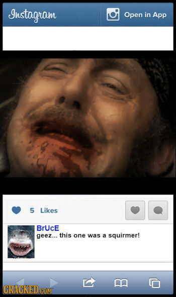 Instagram Open in App 5 Likes BrUcE geez... this one was a squirmer! CRACKEDCO B