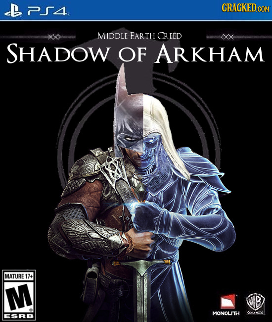 2. CRACKED co MIDDLE-EARTH CREED SHADOW OF ARKHAM MATURE 17+ M MONOLITH SAmes ESB