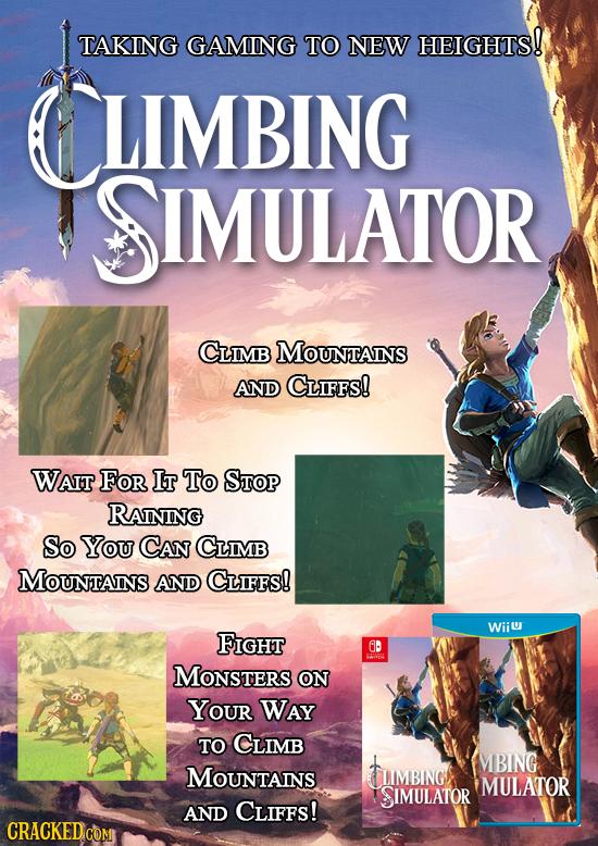 TAKING GAMING TO NEW HEIGHTS! CLIMBING SIMULATOR CLIMB MOUNTAINS AND CLIFFS! WAIT FOR IT To STOP RAINING So You CAN CLiMB MOUNTAINS AND CLIFFs! Wiiu F