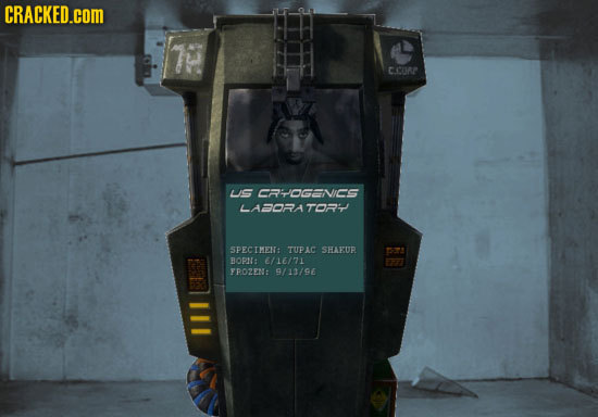 CRACKED.cOM 7 CCue LIS CAOGEVICS LADORATOR'Y SPECIMEN TUPAC SHAKUR. BORN: E/16/71 PP02FMt 9/1/96