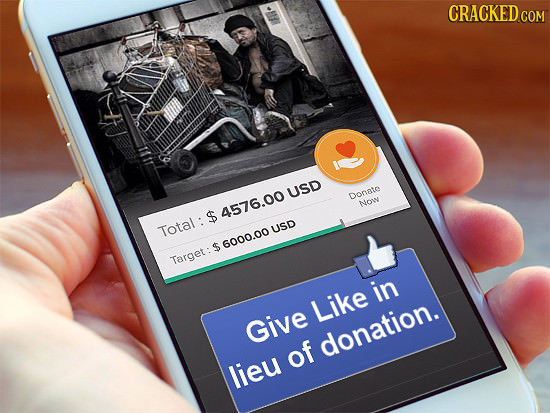 CRACKED COM USD Donato Noy $ 4576.00 Total: USD $ 600000 Target: in Like Give donation of lieu 