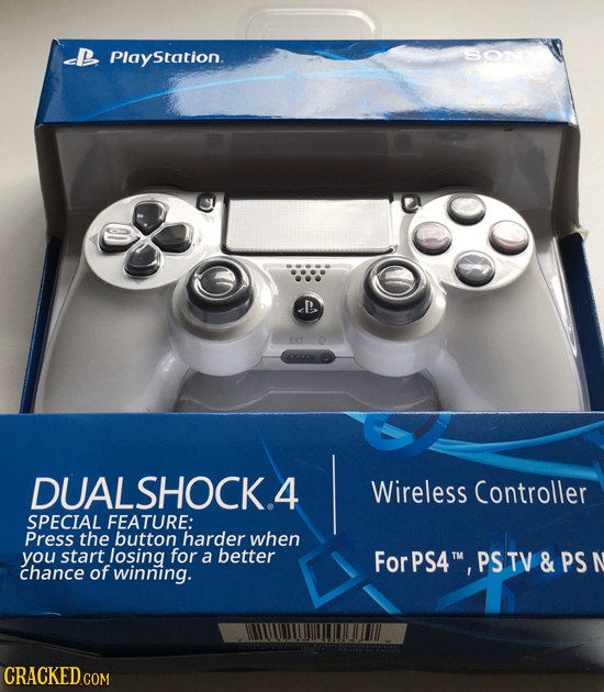 D lavstation. S D EXT DUALSHOCK.4 Wireless Controller SPECIAL FEATURE: Press the button harder when you start losing for a better For PS4TM PSTV & PS