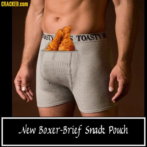 CRACKED.cOM OASTY TOASTY B New Boxer-Brief Snack Pouch