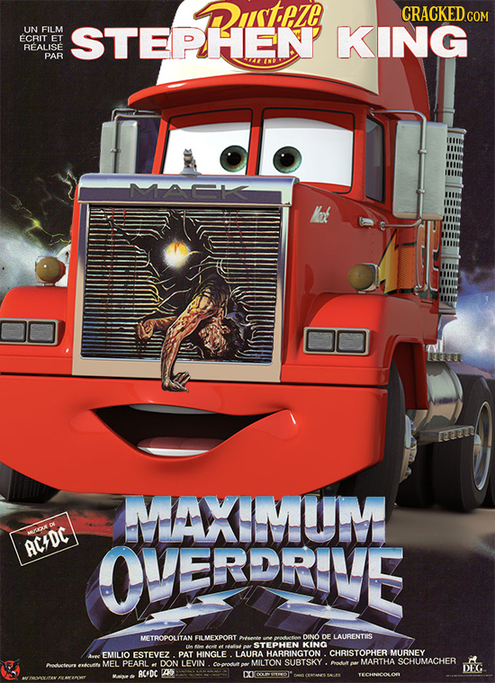 CRACKEDcO UN FILM STEPHEN KING ECRIT ET REALISE PAR MAXIMUM MLEXOUK ACDC OURDRIVE METROPOLITAN FILMEXPORT DUNO DE LAURENTIS oe STEPHEN KING u O EMILIO