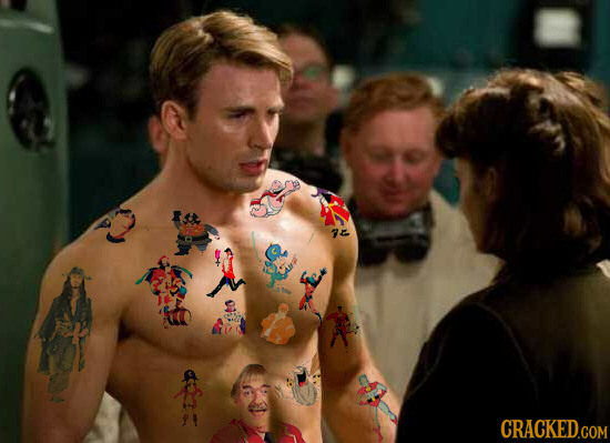 23 Embarassing Secret Tattoos of Famous Fictional Characters