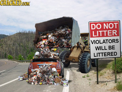 CRACKEDe CON DO NOT LITTER VIOLATORS WILL BE LITTERED