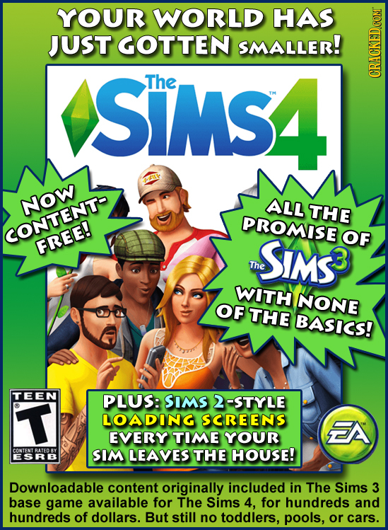 YOUR WORLD HAS JUST GOTTEN SMALLER! SSIMS4 The CRAN NOW ALL THE PROMISE ONTENT SIMS OF FREE! The WITH NONE OF THE BASICS! TEEN PLUS: SIMS 2-STYLE T LO