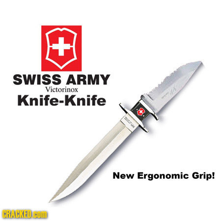 SWISS ARMY Victorinox Knife-Knife New Ergonomic Grip! CRACKED. COM 