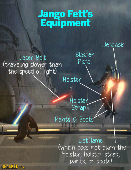 Jango Fett's Equipment Jetpack Blaster Laser Bolt Pistol (traveling slower than the speed of light) Holster Holster Strap Pants G Boots Jetflame (whic