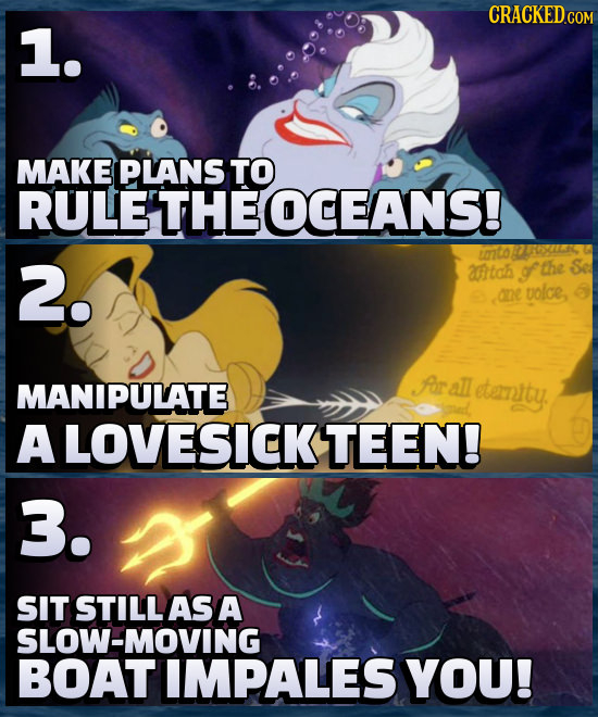 CRACKED.COM 1. MAKE PLANS TO RULE THEOCEANS! oto 76X11 2. Ftch gf the Se one tolce, MANIPULATE Ar all etemity A LOVESICK TEEN! 3. SIT STILL AS A SLOW-