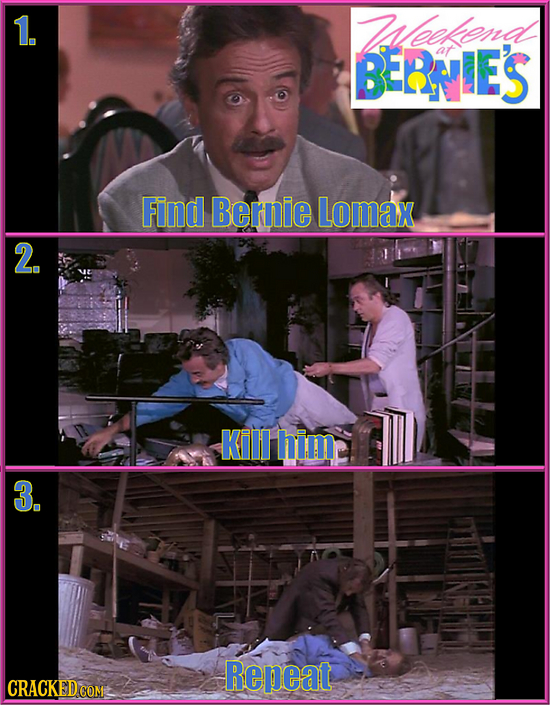 1. Leelend BERNIES Find Bernie Lomax 2. KilI him 3. Repeat CRACKED COM