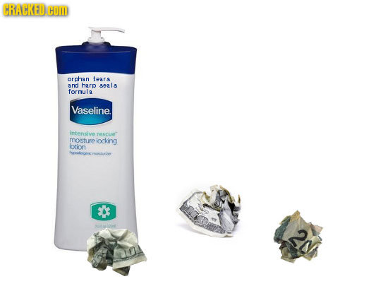 CRACKED COM orphan tears and harp SAALA formula Vaseline. intensive rescue moisture locking lotion n 20