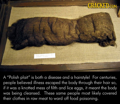 CRACKED COR A Polish plait is both hairstyle! a disease and a For centuries, people believed illness escaped the body through their hair so, if it k
