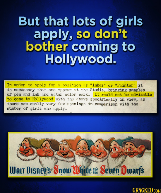 But that lots of girls apply, SO don't bother coming to Hollywood. In order to apply for 2 posiion S Inker or Painter it is necessary tht one cppo
