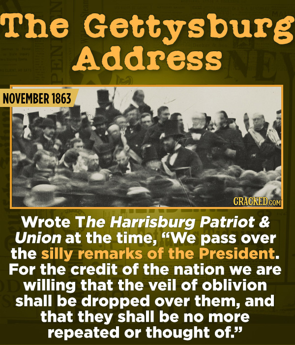 15 Of The Most Shameful Cases Of False Reporting From The Media - Wrote The Harrisburg Patriot & Union at the time, “We pass over the silly remarks of