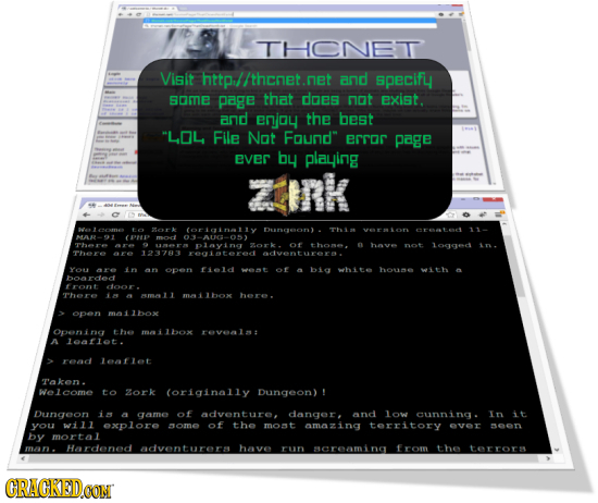 THCNET Visit http/ /thcnet.ne and specify some page that does not exist. and enjoy the best LOL File Not Found error page EVEr bY playing ZIRK to Ma