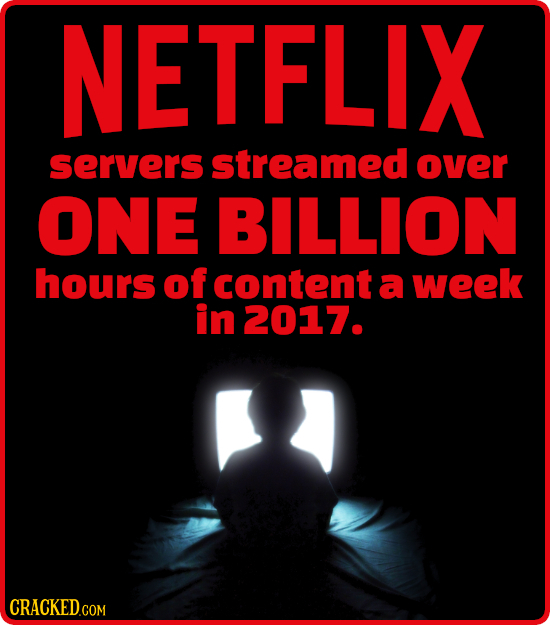 NETFLIX servers streamed over ONE BILLION hours of content a week in 2017.
