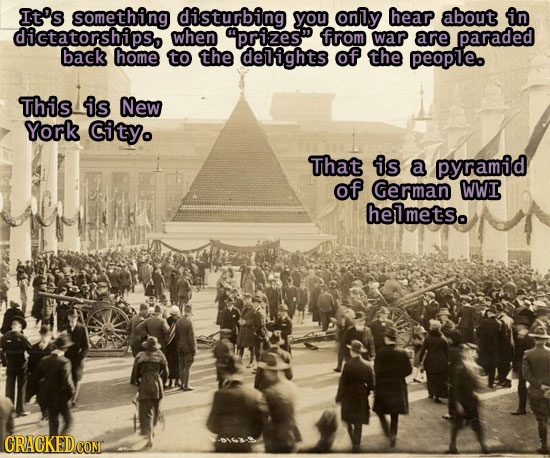 It's something disturbing you only hear about in dictatorships, when prizes from war are paraded back home to the delights of the people. This. is Ne
