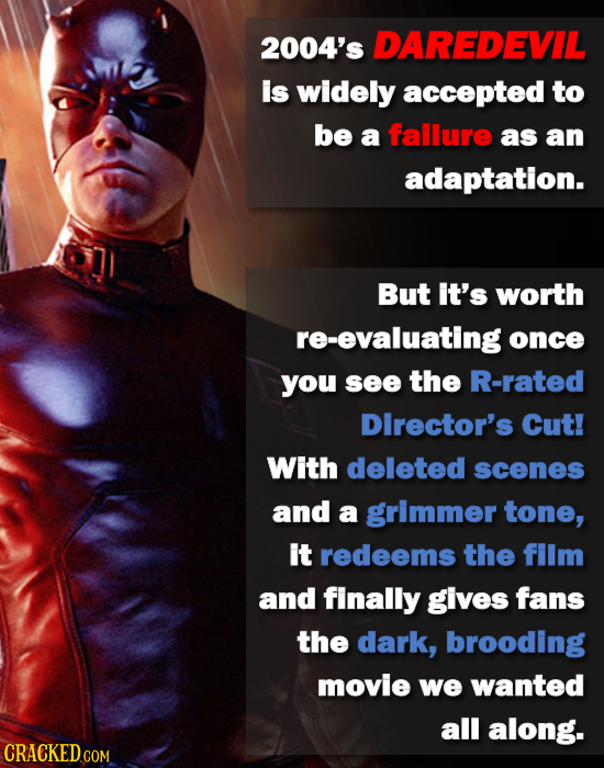 2004's DAREDEVIL Is widely accepted to be a fallure as an adaptation. But It's worth re-evaluating once you see the R-rated Director's Cut! With delet