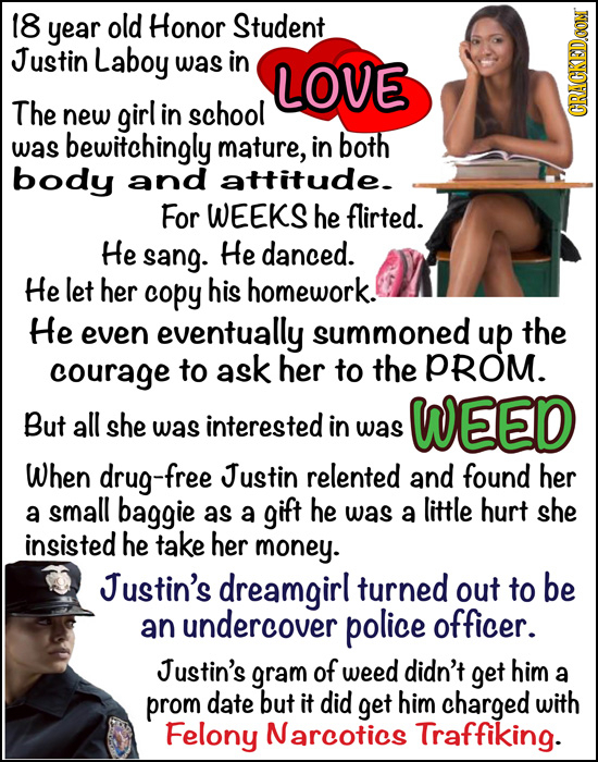 18 year old Honor Student Justin Laboy was in LOVE The new girl in school CRACKEDCON was bewitchingly mature, in both body and attitude- For WEEKS he 