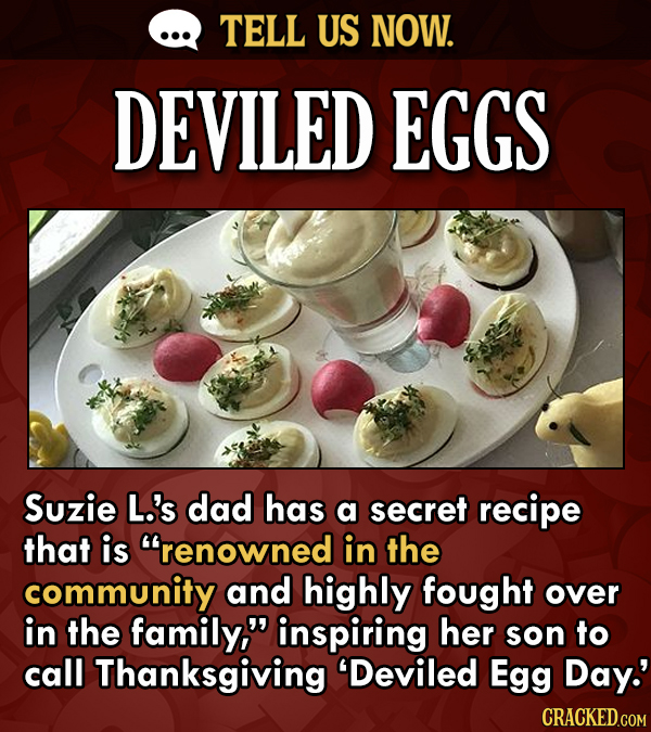 Tell Us Now: What's Your Family's Unique Thanksgiving Dish?