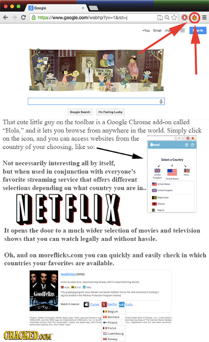 R Google C https://www.google.com/webhp?y=1&rct=j You Gmal Im TMAAV You DA SALKO Google Search re Feeling Lucky That cute little guy on the toolbar is
