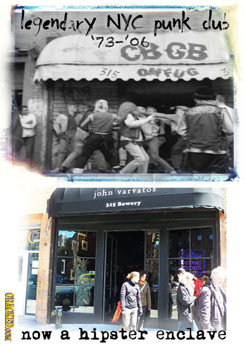 legendary NYC punk CU'! 73-'06 GB 315 john varvatos 35 Bowery J HING bed's CRACKEDOON a hipster enclave M