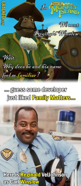 In TALES OI MOSKEY SLAIND W ermneet Reginalfwinslow Wait... Why does he and his name fee famifiar? So oguess some developer 000 just liked Family Matt